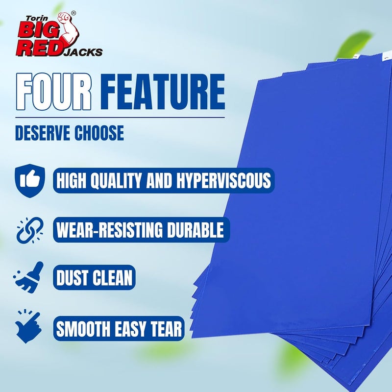 TORIN AD08012B Adhesive/Sticky/Tacky Mats: Collects and Removes Dirt and Dust for a Clean Home, Laboratory, Hospital and More - Includes 4 Boxes of 30 (120 Total) 24x36" Sheets, Blue - Image 3